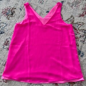 Lilly Pulitzer Fuchsia V-Neck Sleeveless Blouse